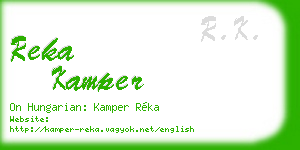 reka kamper business card